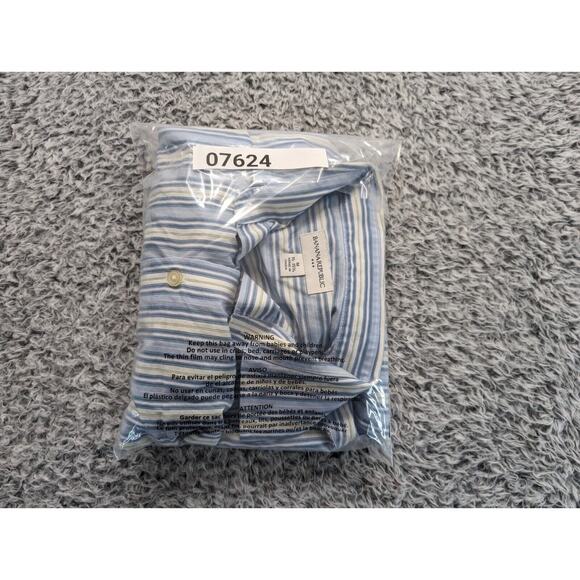 Banana Republic Shirt Men Medium Blue Stripe Classiccore Preppy Minimal Casual - Picture 7 of 7